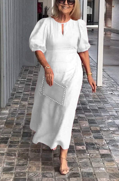 Carla - Elegant Puff-Sleeve Dress