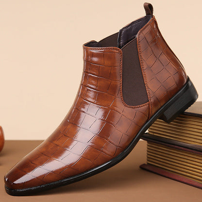 Alligator Elegance Chelsea Boots