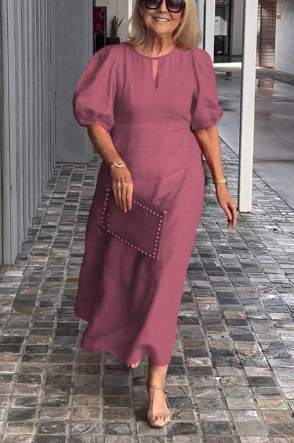 Carla - Elegant Puff-Sleeve Dress