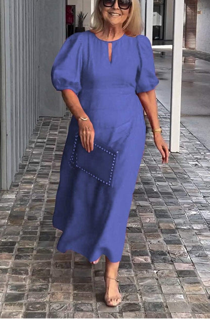 Carla - Elegant Puff-Sleeve Dress
