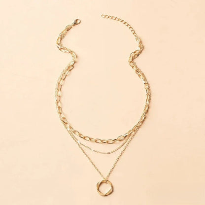Retro Gold Layered Necklace