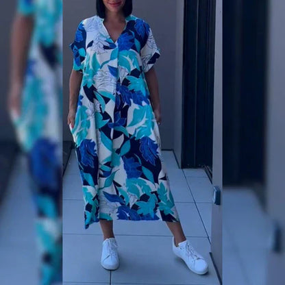BEAUTY - TIMELESS ELEGANT DRESS WITH PRINT