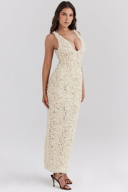 AHNA - LUXURIOUS PETAL DRESS