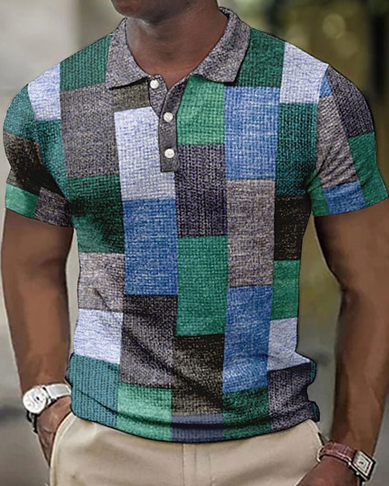 BENETTON - CHECKERED POLO SHIRT
