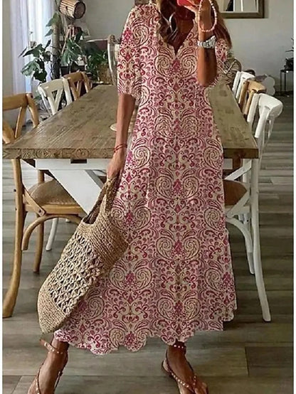 CAMELA - BOHO FLOWY COMFORT DRESS