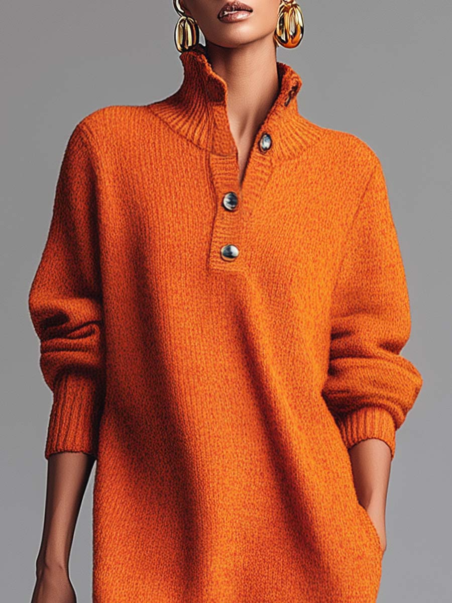BELLE – SOFT KNIT BUTTON DRESS