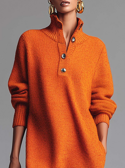 BELLE – SOFT KNIT BUTTON DRESS