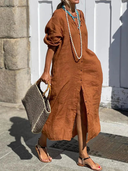 ANGELU - BUTTON-DOWN MAXI DRESS